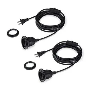 HESSION Paquete de 2 luces colgantes con enchufe de 15_1