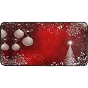 Tapete de Navidad para el piso de la cocina de invierno
