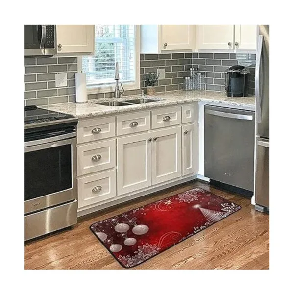 Tapete de Navidad para el piso de la cocina de invierno