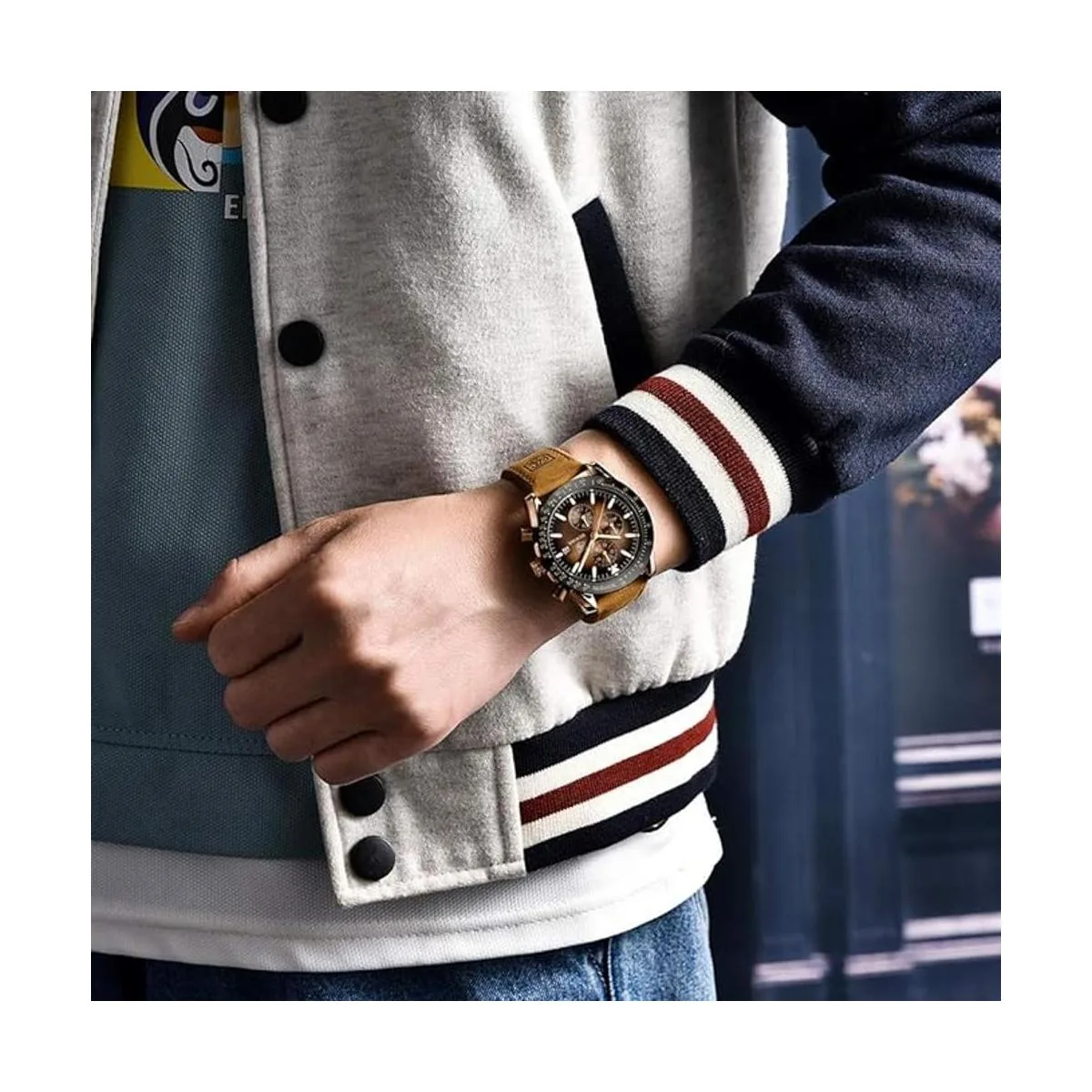 BY BENYAR Reloj de pulsera para hombre Amazon analógico_3