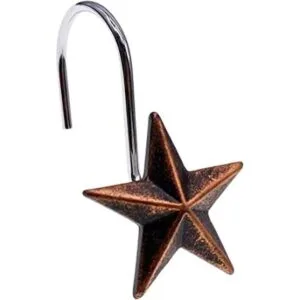 CHICTIE Star Ganchos para cortina de ducha juego de 12_1