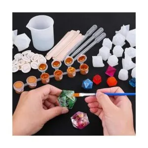 Shynek Juego de moldes para dados de resina 19 estilos