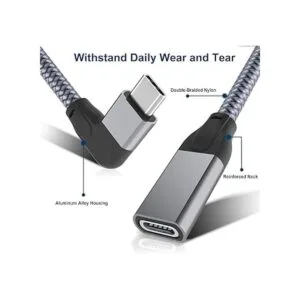 Itramax Cable de extensión USB C de ángulo recto de 0.66_4