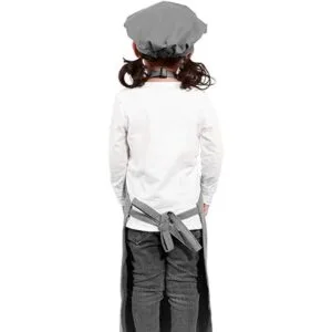 Juego de delantal infantil con gorro de chef ajustable