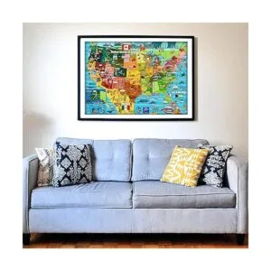 Think2Master Rompecabezas colorido de 100 piezas de mapa_4