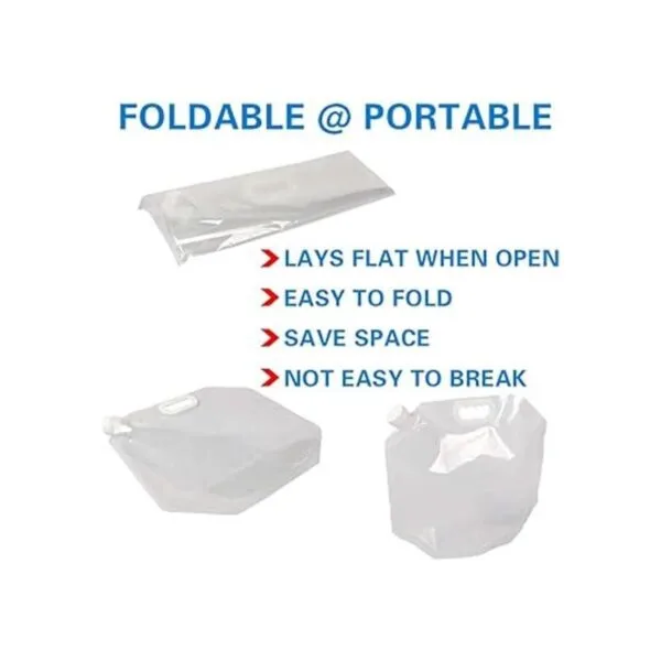 Bolsa plegable de agua de 1.3 galones sin BPA jarra de_4