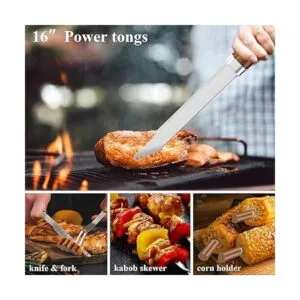 ROMANTICIST Juego de 25 herramientas de parrilla de acero_4