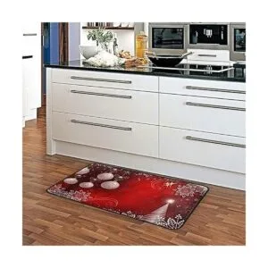Tapete de Navidad para el piso de la cocina de invierno