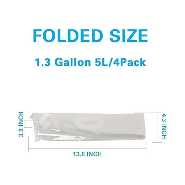 Bolsa plegable de agua de 1.3 galones sin BPA jarra de_3