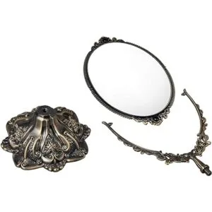 Feyarl Espejo de maquillaje vintage de 11.2 pulgadas