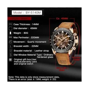 BY BENYAR Reloj de pulsera para hombre Amazon analógico_6