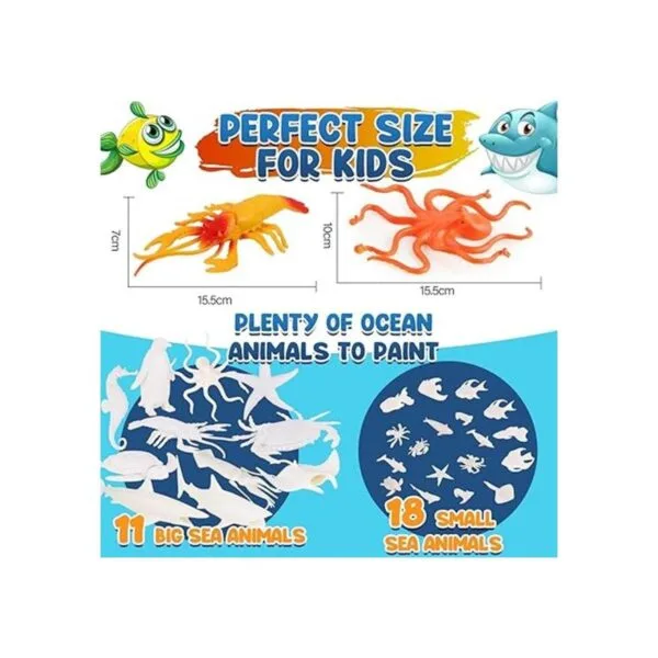 FUNZBO Juego de pintura de animales marinos del océano