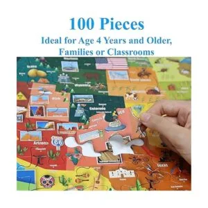Think2Master Rompecabezas colorido de 100 piezas de mapa_2