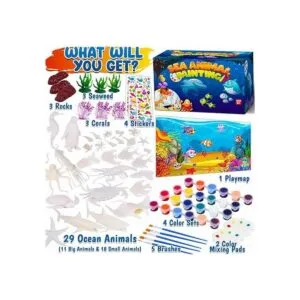 FUNZBO Juego de pintura de animales marinos del océano