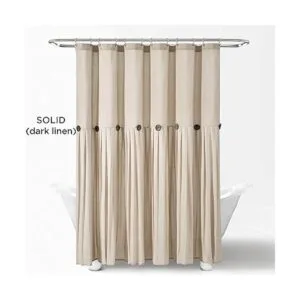 Lush Decor 16T005779 Cortina de ducha de lino oscuro 72_2