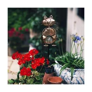 Kaixoxin Luces solares de jardín de metal para gatos_4