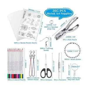 Shynek Juego de 205 llaveros retráctiles incluye 20 hojas_2