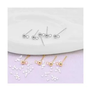 200 pendientes de bola con 200 pendientes de goma con