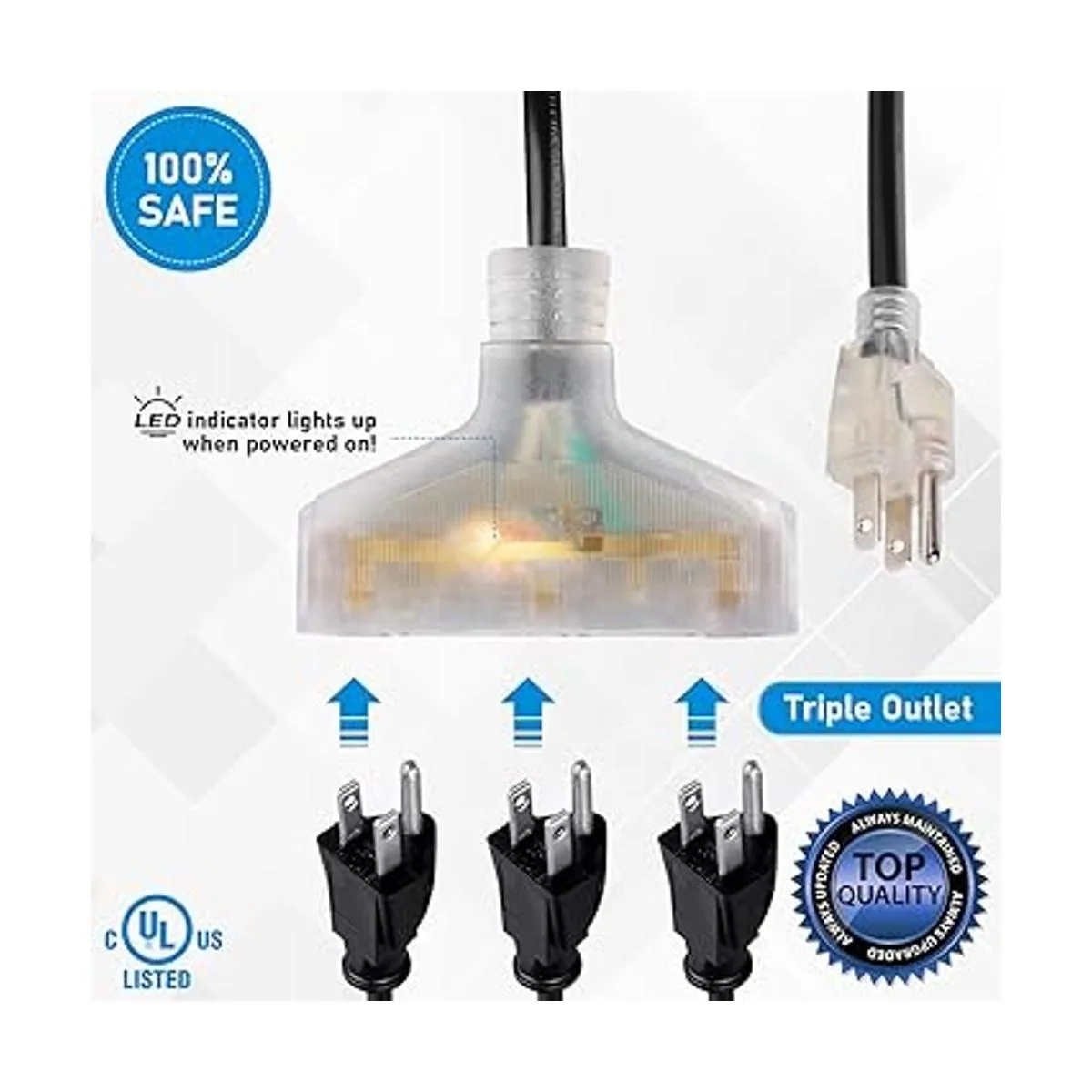 Carrete de cable de extensión retráctil de 50 pies_6