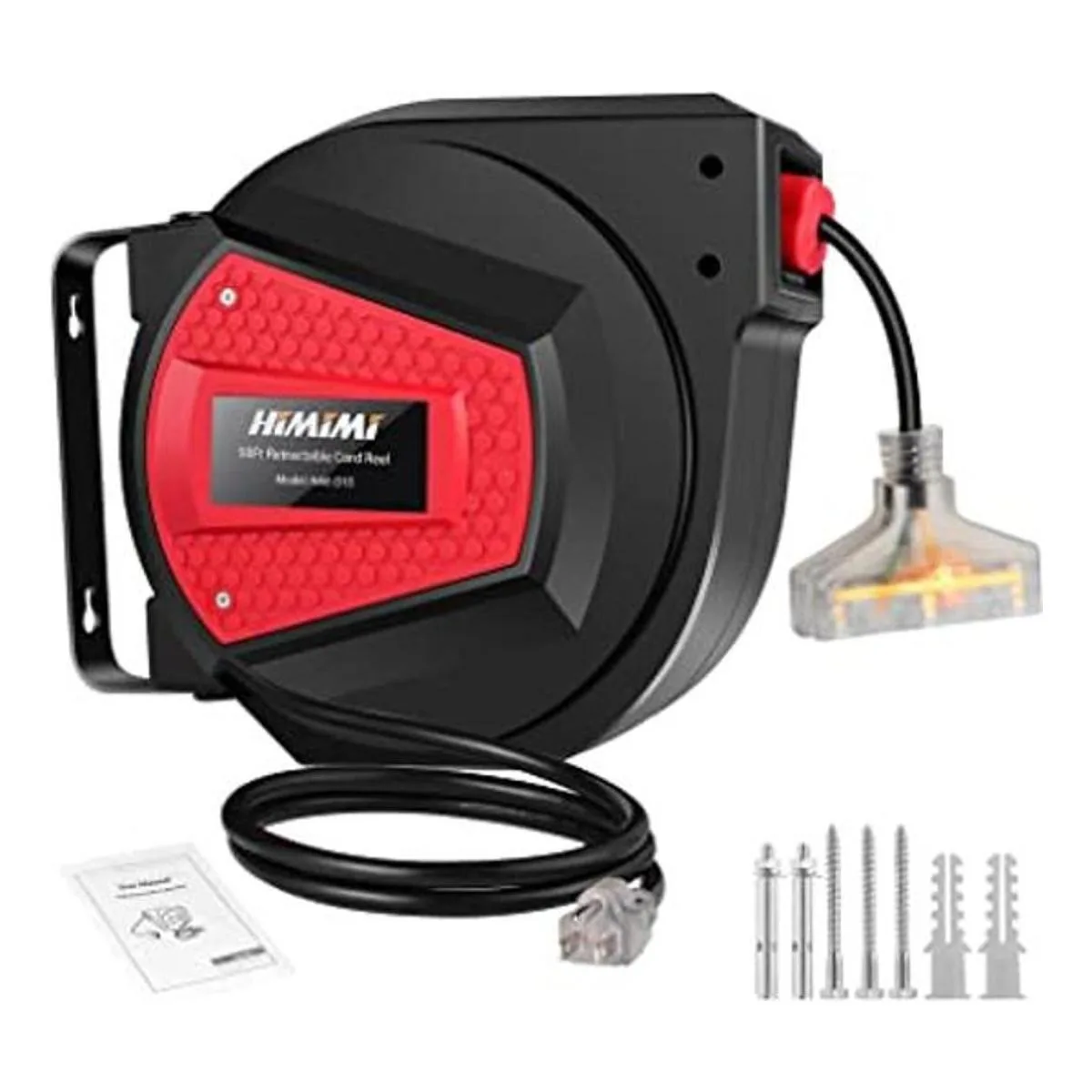 Carrete de cable de extensión retráctil de 50 pies_1