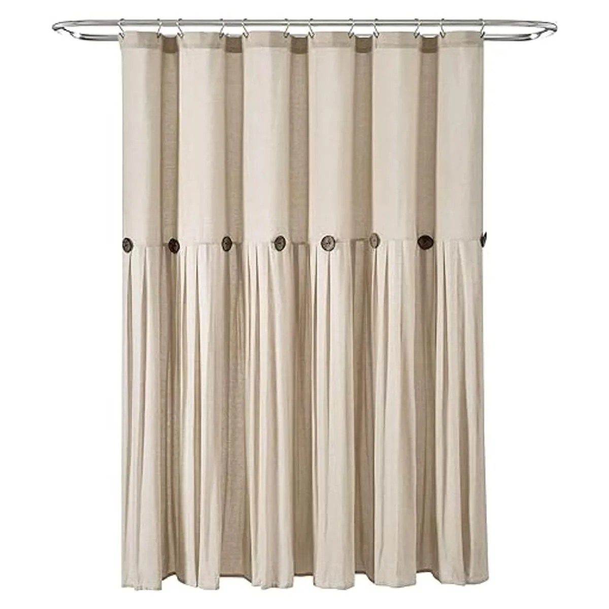 Lush Decor 16T005779 Cortina de ducha de lino oscuro 72_6