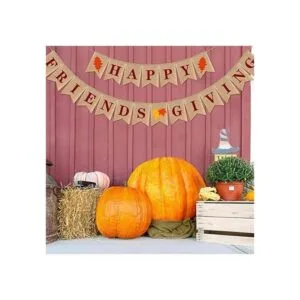 Guirnalda decorativa de arpillera de SWYOUN con diseño de_2