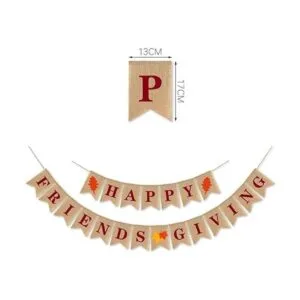 Guirnalda decorativa de arpillera de SWYOUN con diseño de_4