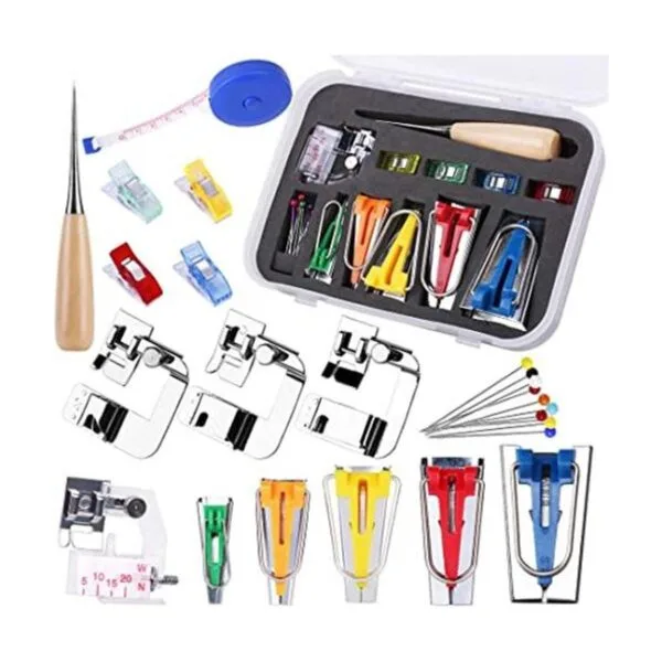 Kit de herramientas de cinta de bies con instrucciones_1