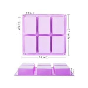 TDHDIKE Paquete de 4 moldes rectangulares de silicona para