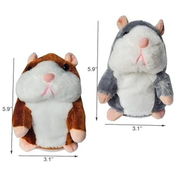 Paquete de 2 hámster parlante de juguete juguetes que_6
