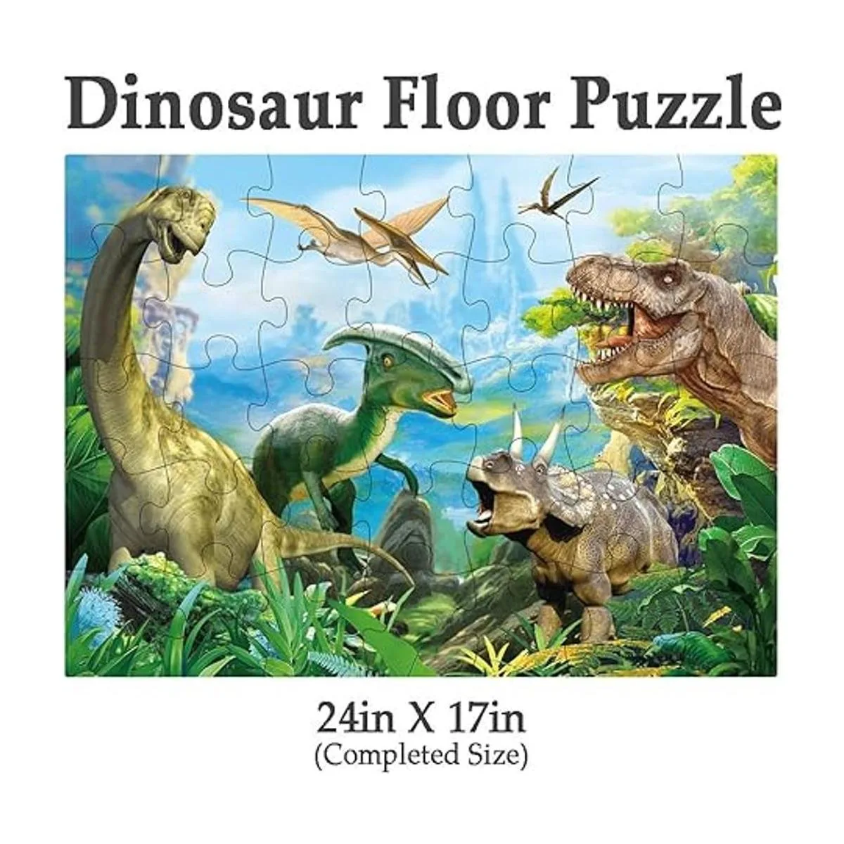 Rompecabezas de dinosaurio para niños de 3 a 5 años 4 a 8_2