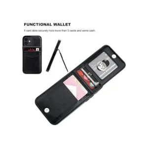 KIHUWEY Funda compatible con iPhone 12 Mini con soporte_4