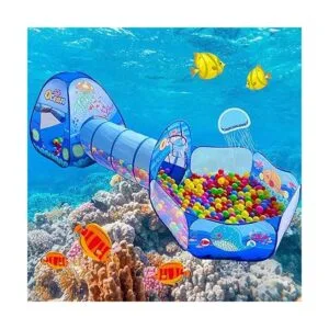 Tienda de campaña 3 en 1 para niños con túnel de juego