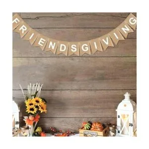 SWYOUN Burlap Friendsgiving Banner de Acción de Gracias_2