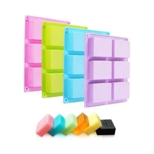 TDHDIKE Paquete de 4 moldes rectangulares de silicona para