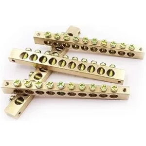 LBY 4 barras de tierra de cobre de 3.9 x 0.3 x 0.6 in 10_6