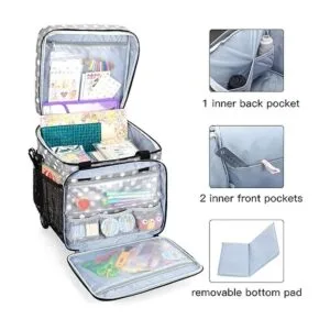 Luxja Bolsa con ruedas para álbumes de recortes bolsa_3