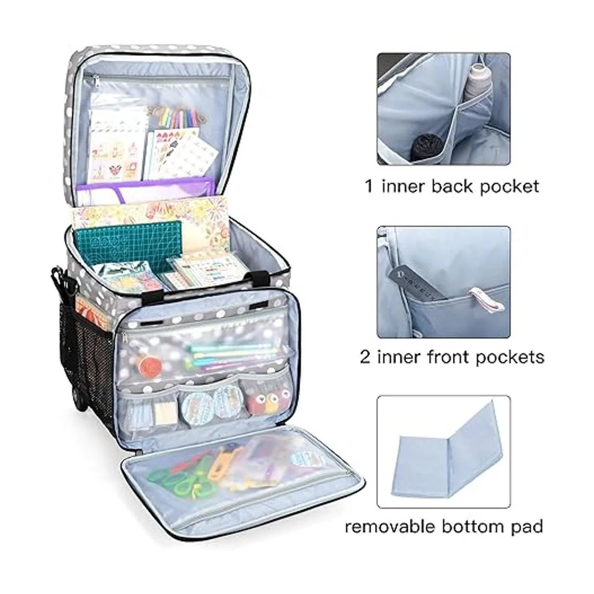 Luxja Bolsa con ruedas para álbumes de recortes bolsa_3