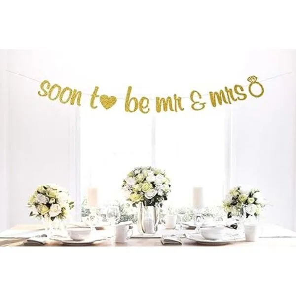 Soon To Be Mr Mrs Banner Cartel para despedida de_4