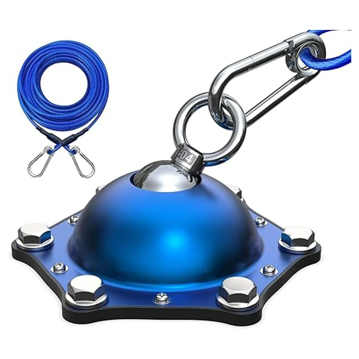 Cable y estaca de amarre para perros anclaje giratorio de_1