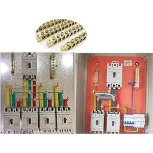 LBY 4 barras de tierra de cobre de 3.9 x 0.3 x 0.6 in 10_5