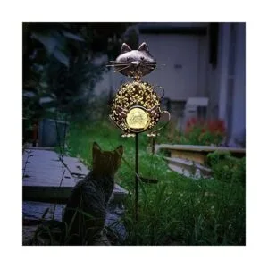 Kaixoxin Luces solares de jardín de metal para gatos_3