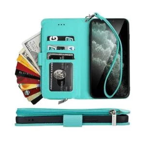 KIHUWEY Funda tipo cartera para iPhone 12 Pro Max piel_1