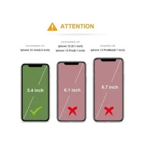 KIHUWEY Funda compatible con iPhone 12 Mini con soporte_2