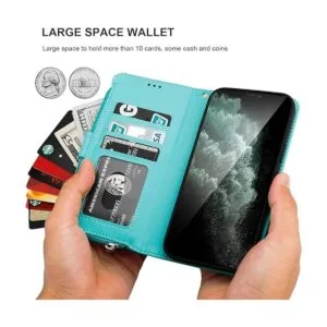 KIHUWEY Funda tipo cartera para iPhone 12 Pro Max piel_4