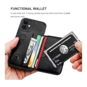 KIHUWEY Funda protectora para iPhone 12 Mini con soporte_4