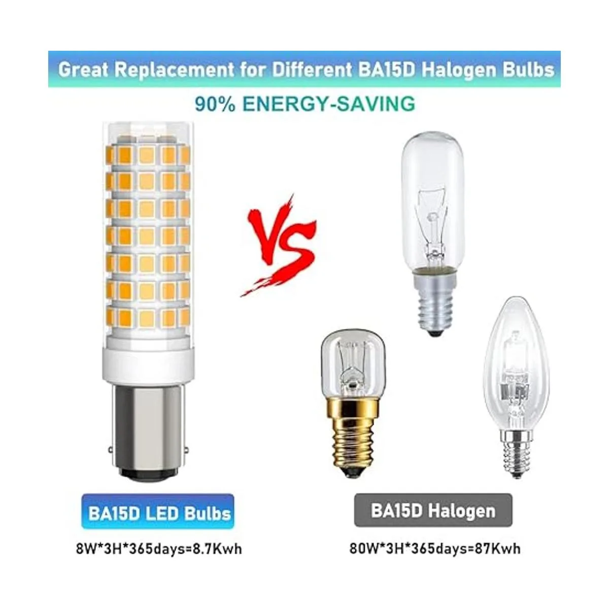 BA15D Bombilla LED regulable doble contacto base de_3