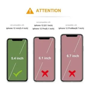 KIHUWEY Funda protectora para iPhone 12 Mini con soporte_2