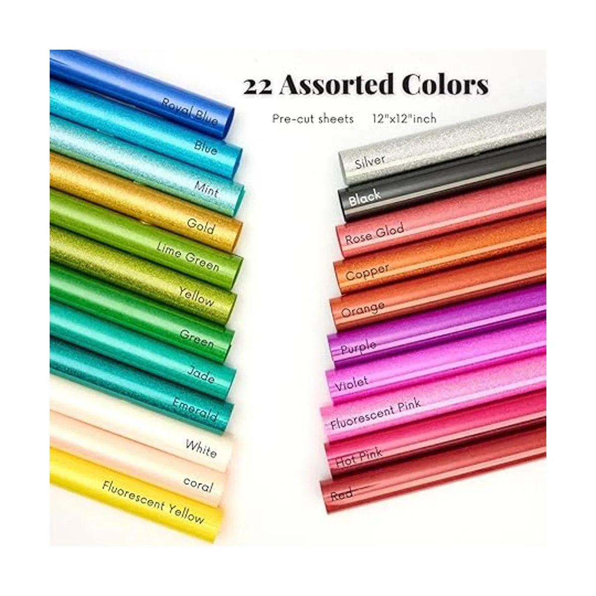 FANSGUAR Vinilo termotransferible con purpurina HTV de 12_2