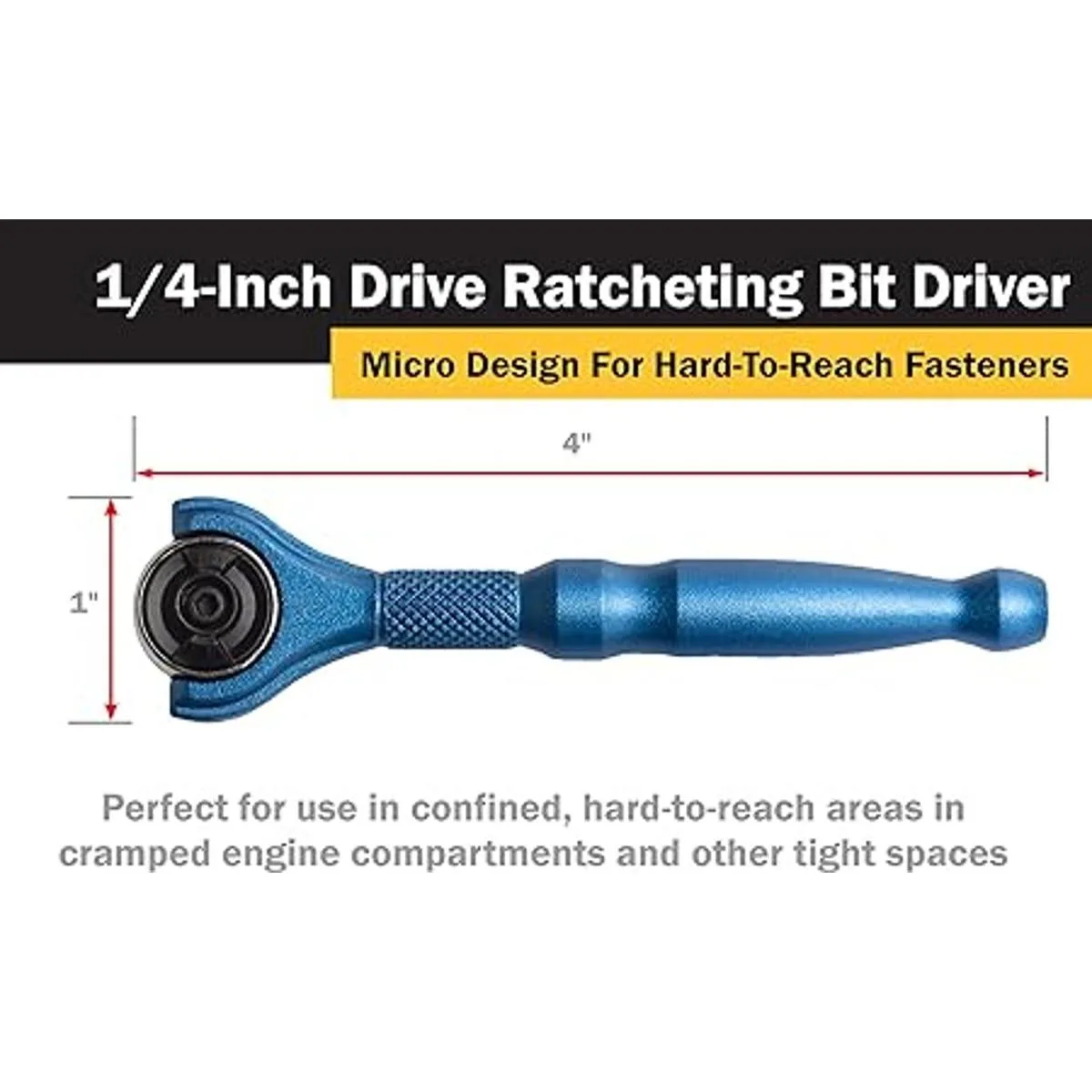 Titan Tools 11317 Destornillador con trinquete micro de